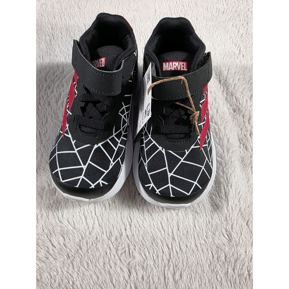 NEW Adidas Duramo Spider-Man El Boys Shoes Sneakers Toddlers 4K - Picture 2 of 7